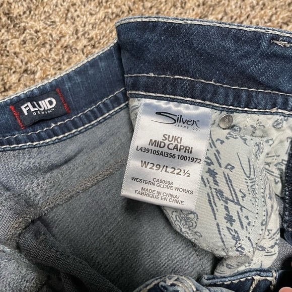 Silver Suki Capris size 29 - Picture 4 of 7